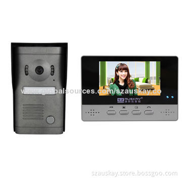 Video Doorphone, IR Night Vision Outdoor Camera, 4.3-inch TFT Indoor Monitor, Low-power ConsumptionNew